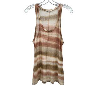 DREW Womens Sheer Tank Top Striped Multicolor Size Small